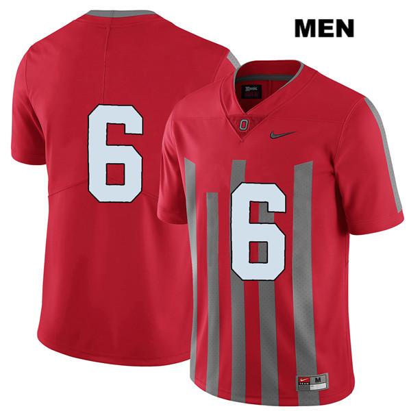 Ohio State Buckeyes Men's Kory Curtis #6 Red Authentic Nike Elite No Name College NCAA Stitched Football Jersey ED19Y77IH